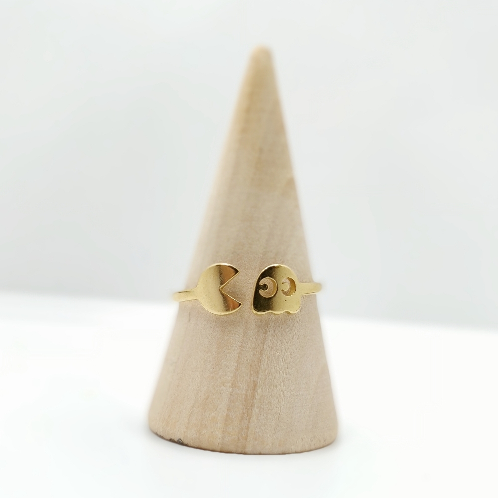 Pacman Asymmetrical Good Adjustable Ring NWT Gamer